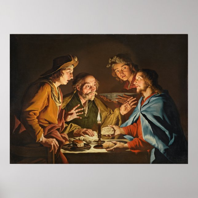 "Das Abendessen bei Emmaus" Poster (Vorne)