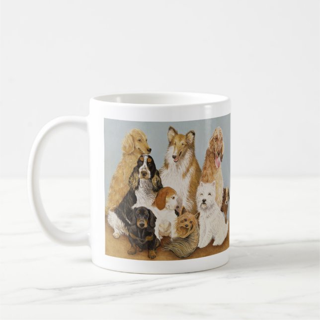 Das Abendessen der Hunde Kaffeetasse (Links)