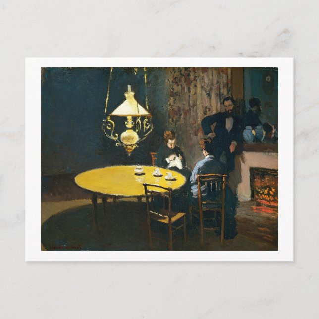 Das Abendessen, ein Innen-Claude Monet Postkarte (Vorderseite)
