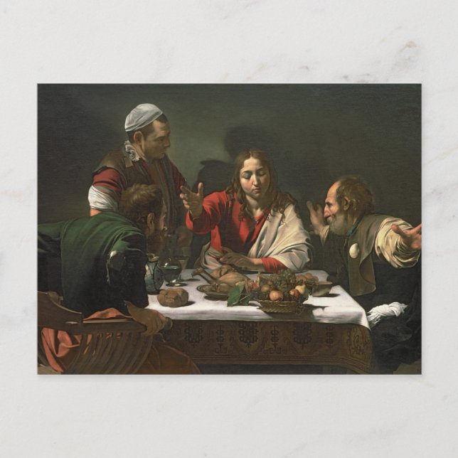 Das Abendessen im Emmaus, 1601 2 Postkarte (Vorderseite)