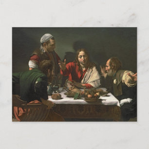 Das Abendessen im Emmaus, 1601 2 Postkarte