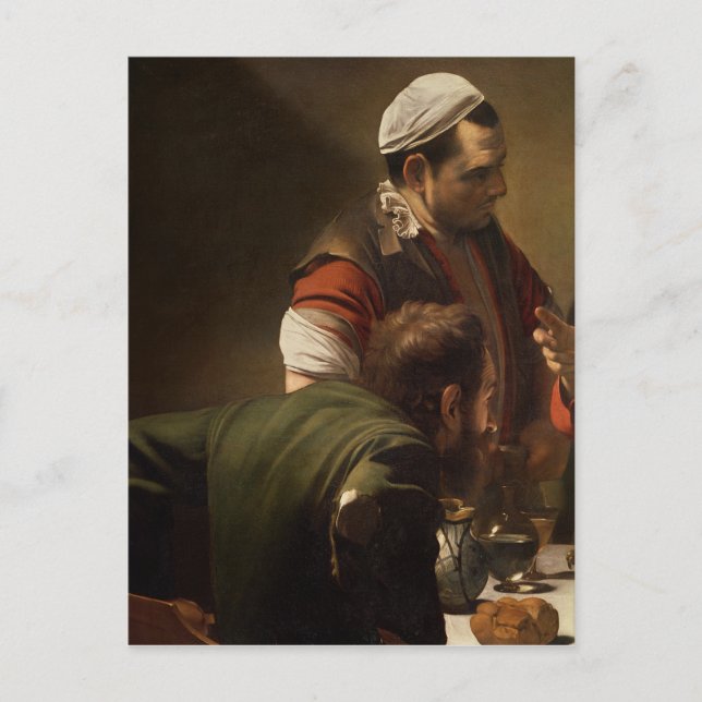 Das Abendessen im Emmaus, 1601 Postkarte (Vorderseite)