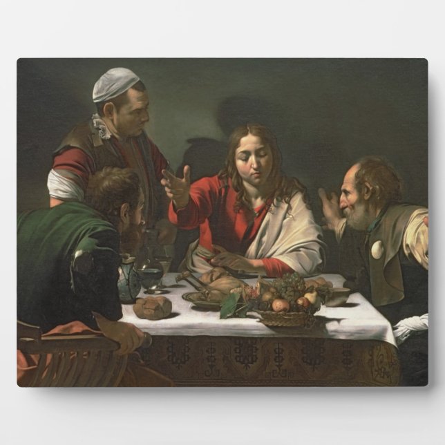 Das Abendessen in Emmaus, 1601 (Öl und Tempera) Fotoplatte (Vorderseite)