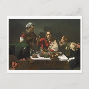 Das Abendessen in Emmaus, 1601 (Öl und Tempera) Postkarte