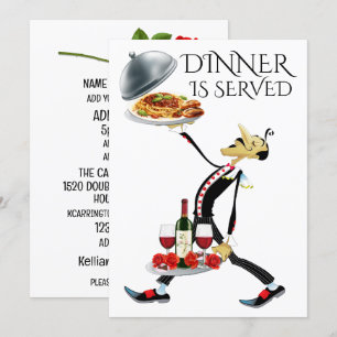 DAS ABENDESSEN IST SERVIERT EINLADUNG