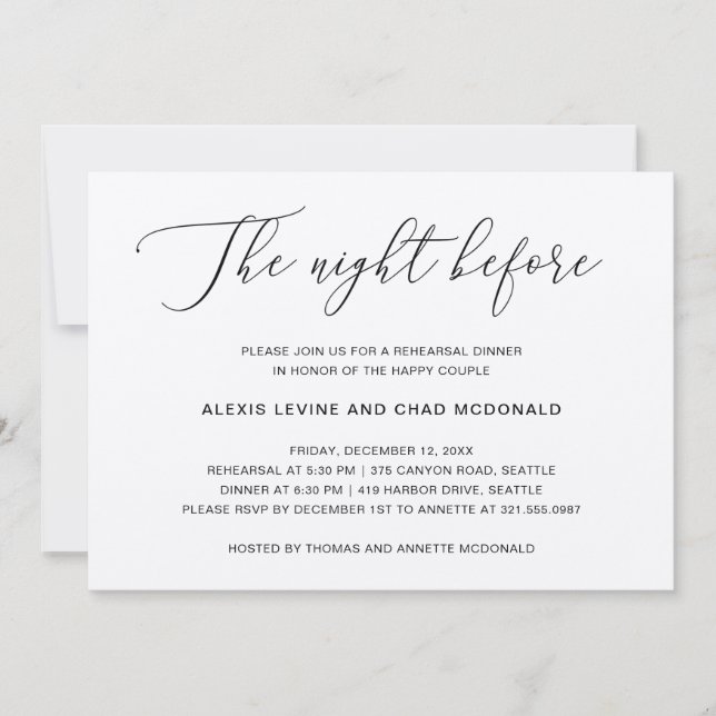 Das Abendessen vor dem Abendessen der rustikalen P Einladung (Vorderseite)