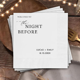 Das Abendessen vor der Probe ist nach Maß Serviette