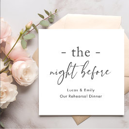 Das Abendessen vor der Probe ist nach Maß Serviette