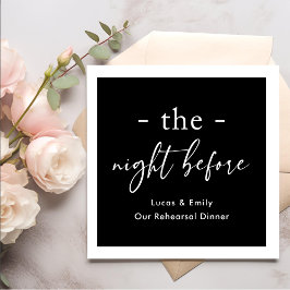 Das Abendessen vor der Probe ist nach Maß Serviette