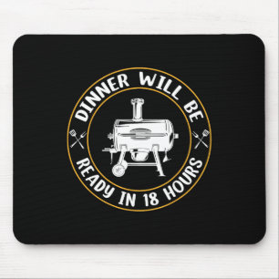 Das Abendessen wird in 18 Stunden mit Grillen zum Mousepad