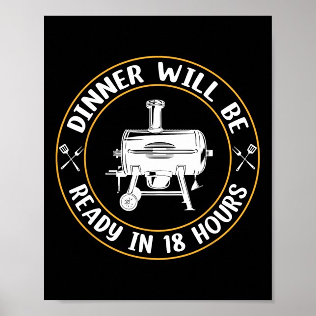 Das Abendessen wird in 18 Stunden mit Grillen zum  Poster (Vorne)