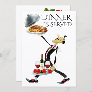 DAS ABENDESSEN WIRD SERVIERT EINLADUNG