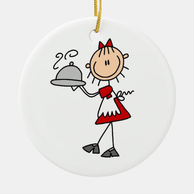 Das Abendessen wird serviert Keramikornament (Vorne)