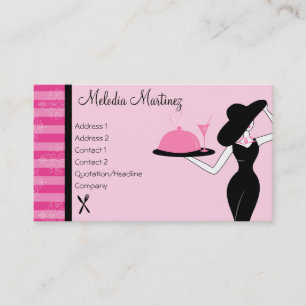 Das Abendessen wird serviert Visitenkarte