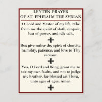 Das Abendgebet des hl. Ephraim, die syrische - Kar