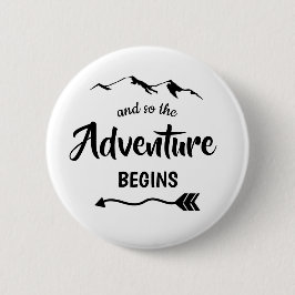 Das Abenteuer beginnt in trendy Black and White Button