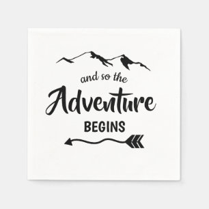 Das Abenteuer beginnt in Trendy Serviette