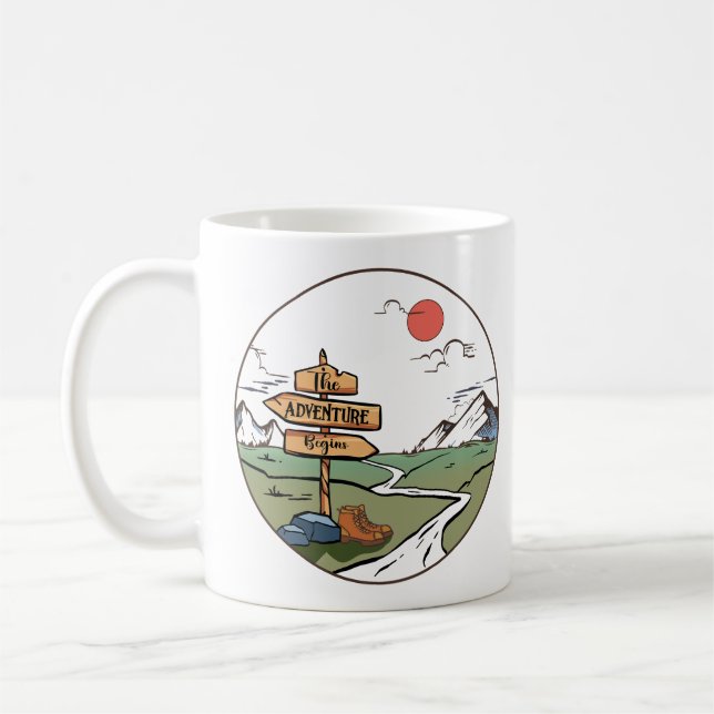 Das Abenteuer beginnt Kaffeetasse (Links)