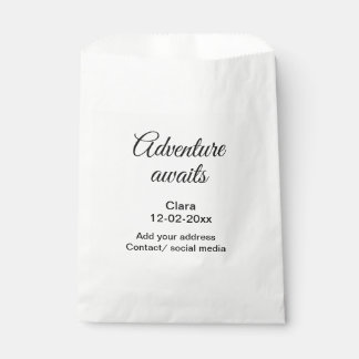 Das Abenteuer beginnt mit dem Hinzufügen des Namen Geschenktütchen