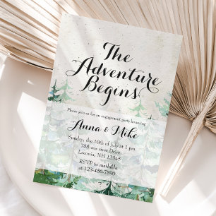 Das Abenteuer beginnt mit einer rustikalen Engagem Einladung