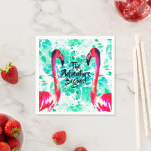 Das Abenteuer beginnt, rosa Flamingos