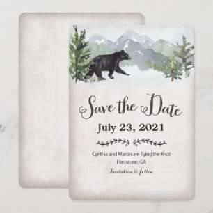 Das Abenteuer beginnt rustikal Save the Date Einladung