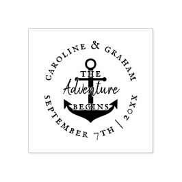Das Abenteuer beginnt | Rustikaler Anker Save the  Gummistempel
