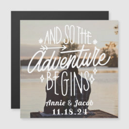 Das Abenteuer beginnt Save the Date Magneteinladung
