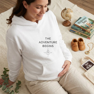 Das Abenteuer Beginnt Süße Neue Baby-Ankündigung  Hoodie