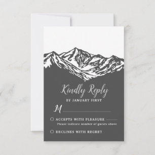 Das Abenteuer fängt den Berg an, der graues UAWG RSVP Karte