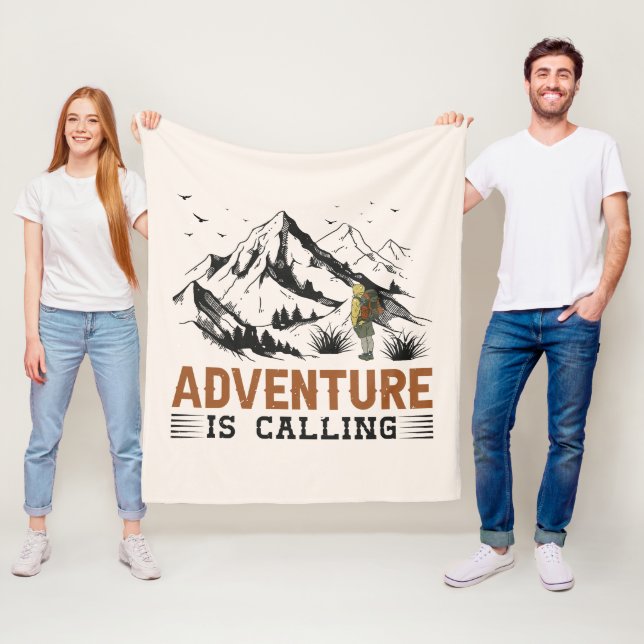 Das Abenteuer ruft Fleecedecke (Beispiel)