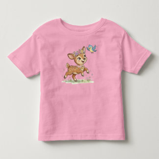 Das Abenteuer-T-Shirt des kleinen Rehs Kleinkind T-shirt