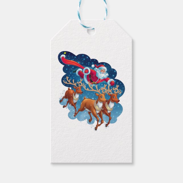 Das Abenteuer von Santa Sleigh Geschenkanhänger (Vorderseite)