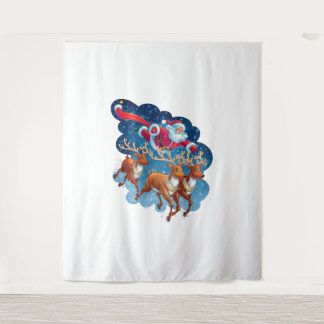 Das Abenteuer von Santa Sleigh Wandteppich