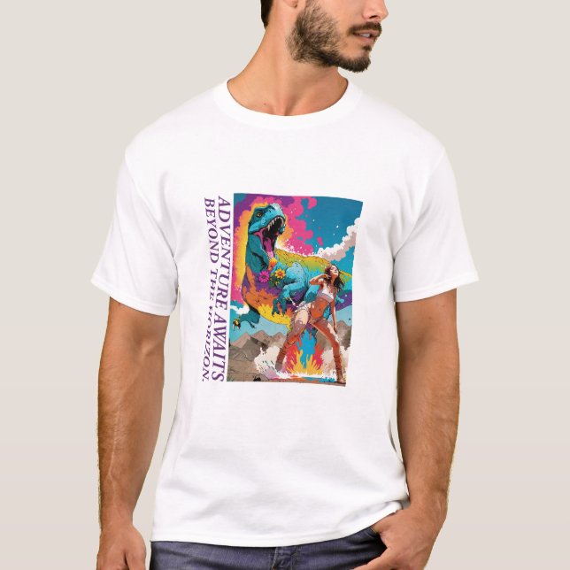 Das Abenteuer wartet jenseits des Horizonts T-Shirt (Vorderseite)