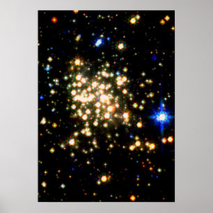 Das abenteuerlichste Sternencluster der Milchstraß Poster