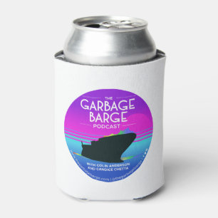 Das Abfall-Lastkahnpodcast-Logo-Bier/kann Coozy! Dosenkühler