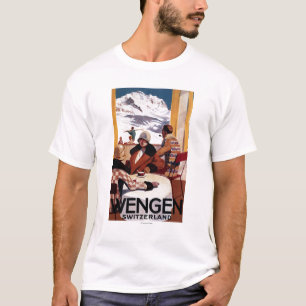 Das abschüssiger Verein-fördernde Plakat T-Shirt