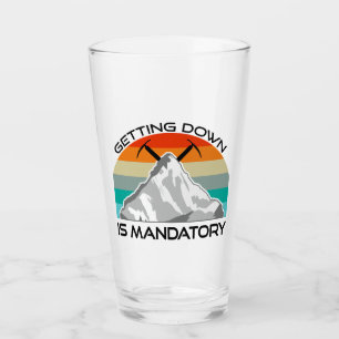 Das Absteigen ist ein obligatorisches Bergsteigen Glas