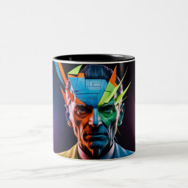 Das Abstrakte: Die Tasse des Arztes im Gesicht