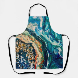 Das abstrakte Gemälde von Eis und Fisch Schürze