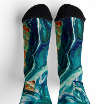 Das abstrakte Gemälde von Eis und Fisch