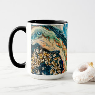 Das abstrakte Gemälde von Eis und Fisch Tasse