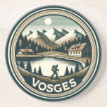 Das Abzeichen Vogesen-Frankreich Getränkeuntersetzer<br><div class="desc">Die Vogesen im Vektorkunststil. Die Vogesen sind eine Reihe mittelgroßer Berge in Ostfrankreich,  nahe der deutschen Grenze.</div>