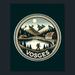 Das Abzeichen Vogesen-Frankreich Poster<br><div class="desc">Die Vogesen im Vektorkunststil. Die Vogesen sind eine Reihe mittelgroßer Berge in Ostfrankreich,  nahe der deutschen Grenze.</div>
