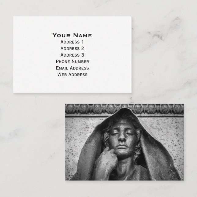 Das Adams-Mahnmal Visitenkarte (Vorne/Hinten)