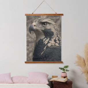 Das Adlerplakat Wandteppich Mit Holzrahmen