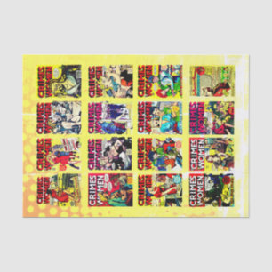 Das Adventure-Comic des Golden Age deckt Frauenver Seidenpapier