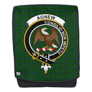 Das Agnew Hunti Clan Wappen Tartan Kariert Rucksack