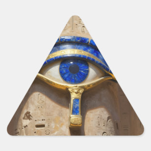 Das Ägyptische Auge´6 Dreieckiger Aufkleber
